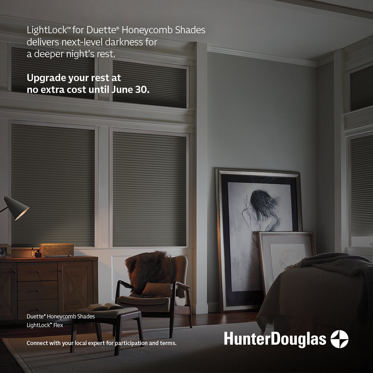Hunter Douglas LightLock for Duette Honeycomb Shades promotion